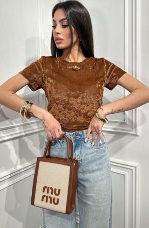Maglia Blend Velluto Tabacco