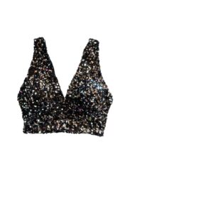 Top Paillettes Nero