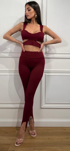 Coordinato Kim Bordeaux