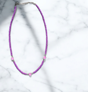 Collana Cuore Viola