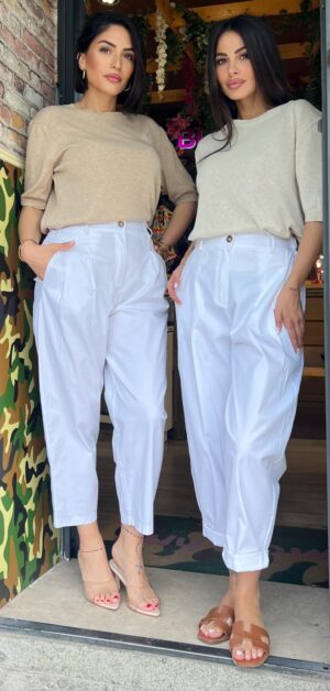 Pantalone Ballon Summer Bianco