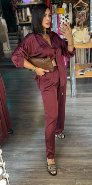 Coordinato Satin Bordeaux