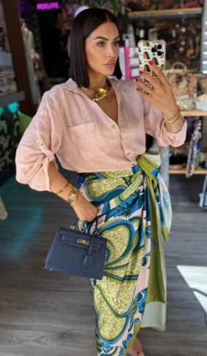 Camicia Lino Porto Rosa