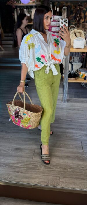 Pantalone Lino Green