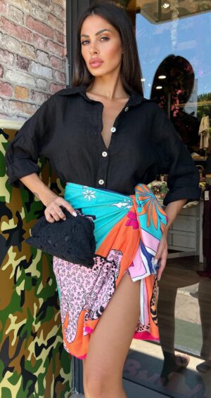 Camicia Lino Black