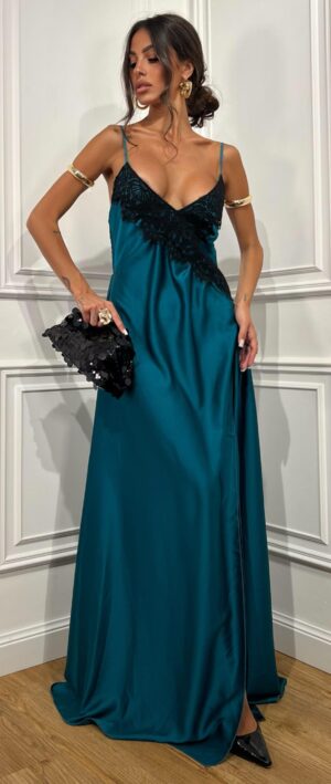 Vestito Midnight Verde Petrolio