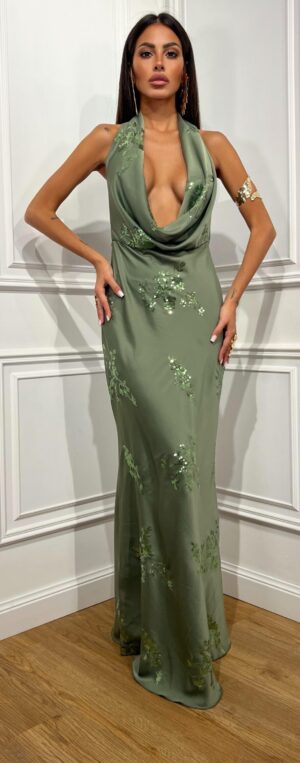 Vestito Shamara Verde Militare