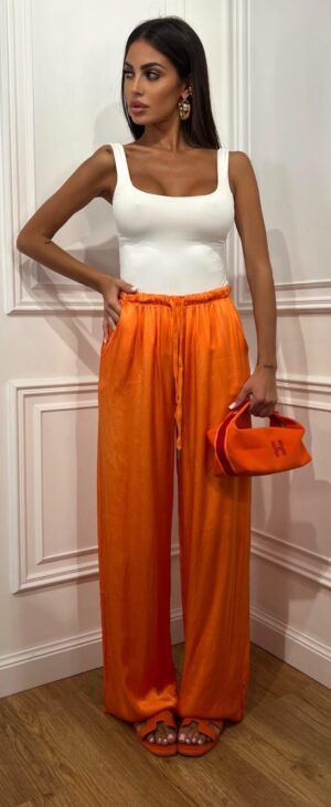 Pantalone Basic Satin Arancione